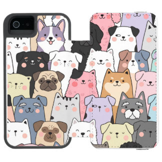 Coque-portefeuille iPhone 5 Incipio Watson™ Motif de chien mignon