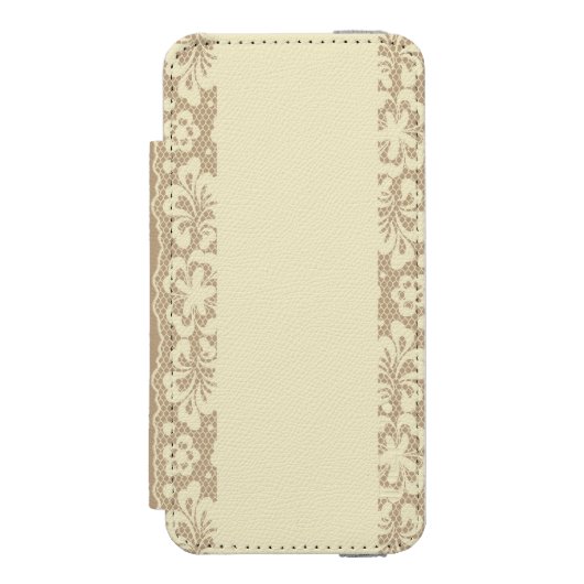 Coque Portefeuille Incipio Pour iPhone Motif de dentelle, cru 7 de fleur (Folio Devant)