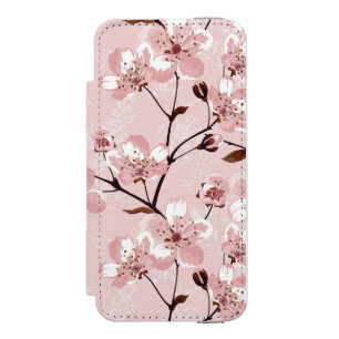 Coque-portefeuille iPhone 5 Incipio Watson™ Motif de fleurs de fleurs de cerisier