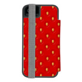Coque Portefeuille Incipio Pour iPhone Motif de fraise (Folio Dos)