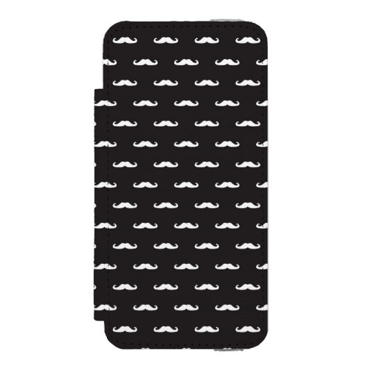 Coque Portefeuille Incipio Pour iPhone Motif de hippie de moustache (Folio Devant)