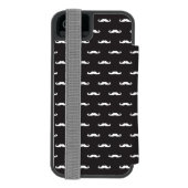 Coque Portefeuille Incipio Pour iPhone Motif de hippie de moustache (Folio Dos)