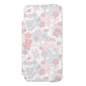 Coque Portefeuille Incipio Pour iPhone motif de kawaii avec le griffonnage (Folio Devant)