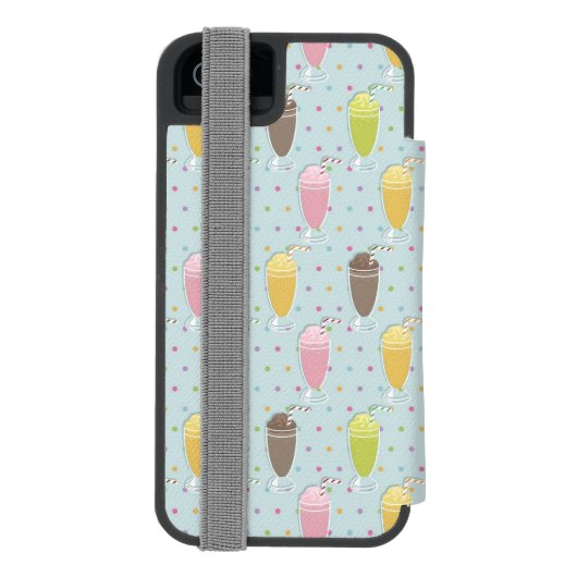 Coque Portefeuille Incipio Pour iPhone Motif de milkshake (Folio Dos)