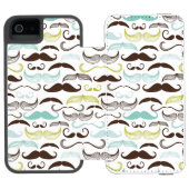 Coque Portefeuille Incipio Pour iPhone Motif de moustache, rétro style 2 (Folio Ouvert)