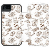 Coque Portefeuille Incipio Pour iPhone Motif de papier (Folio Ouvert)