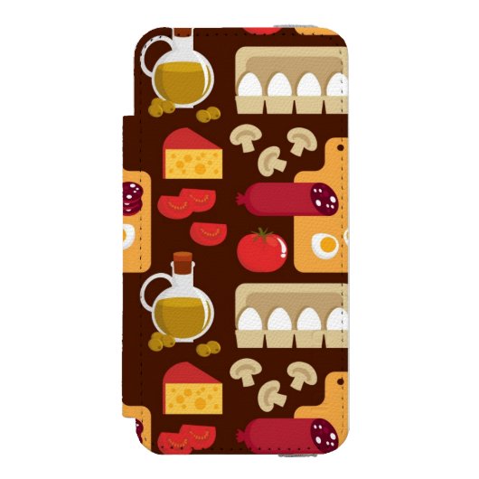 Coque Portefeuille Incipio Pour iPhone Motif de pizza (Folio Devant)