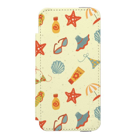 Coque Portefeuille Incipio Pour iPhone Motif de plage d'été (Folio Devant)