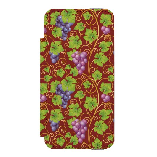 Coque Portefeuille Incipio Pour iPhone Motif de raisin (Folio Devant)