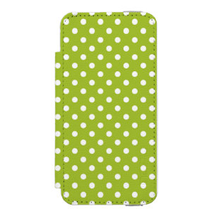 Coque-portefeuille iPhone 5 Incipio Watson™ Motif de ressort avec le pois blanc