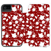 Coque Portefeuille Incipio Pour iPhone Motif d'éléments de cuisine (Folio Ouvert)