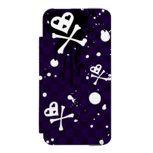 Coque-portefeuille iPhone 5 Incipio Watson™ Motif d'Emo de couleur foncée avec la peinture