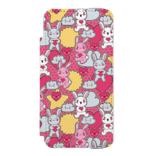 Coque-portefeuille iPhone 5 Incipio Watson™ Motif d'enfant de Kawaii avec les griffonnages