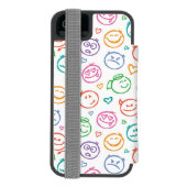 Coque Portefeuille Incipio Pour iPhone motif des sourires (Folio Dos)