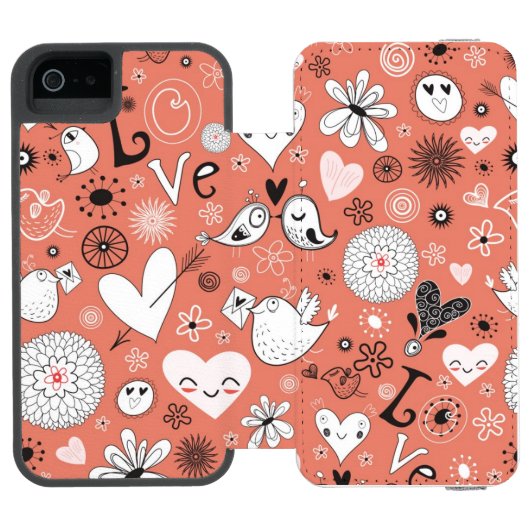 Coque Portefeuille Incipio Pour iPhone Motif d'inséparables (Folio Ouvert)