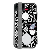 Coque Portefeuille Incipio Pour iPhone Motif d'oiseaux et de tasses (Folio Dos)