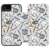 Coque Portefeuille Incipio Pour iPhone Motif d'outils de cuisine (Folio Ouvert)