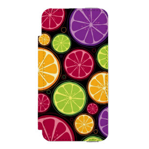 Coque-portefeuille iPhone 5 Incipio Watson™ Motif et arrière - plan oranges