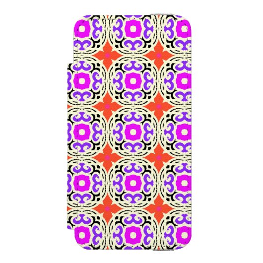 Coque Portefeuille Incipio Pour iPhone Motif ethnique avec des motifs marocains (Folio Devant)
