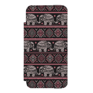 Coque-portefeuille iPhone 5 Incipio Watson™ Motif ethnique noir d'éléphant