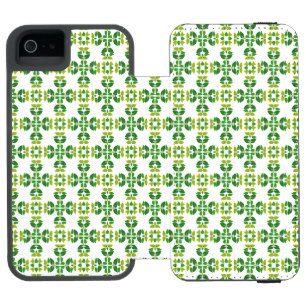 Coque-portefeuille iPhone 5 Incipio Watson™ Motif Feuille, Motif De Feuilles, Feuilles Verts