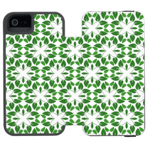 Coque-portefeuille iPhone 5 Incipio Watson™ Motif Feuille, Motif De Feuilles, Feuilles Verts