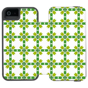 Coque-portefeuille iPhone 5 Incipio Watson™ Motif Feuille, Motif De Feuilles, Feuilles Verts