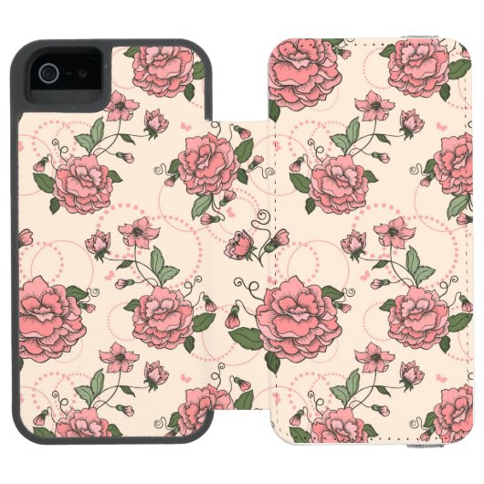 Coque Portefeuille Incipio Pour iPhone Motif floral 5 (Folio Ouvert)