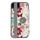 Coque Portefeuille Incipio Pour iPhone Motif floral dans le rétro style 5 (Folio Dos)