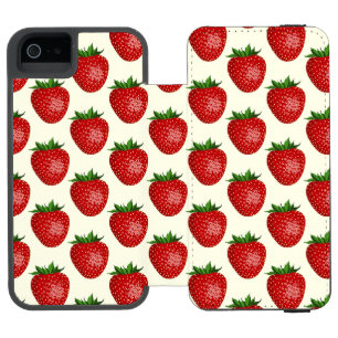 Coque-portefeuille iPhone 5 Incipio Watson™ Motif Fraise, Fraises Rouges, Fruit, Feuille