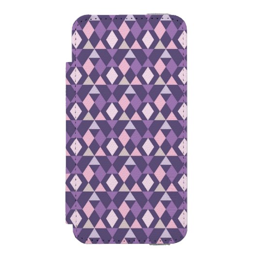 Coque Portefeuille Incipio Pour iPhone Motif géométrique arabe pourpre (Folio Devant)