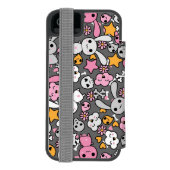 Coque Portefeuille Incipio Pour iPhone motif gris de kawaii (Folio Dos)