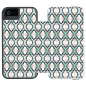 Coque Portefeuille Incipio Pour iPhone Motif marocain de turquoise (Folio Ouvert)