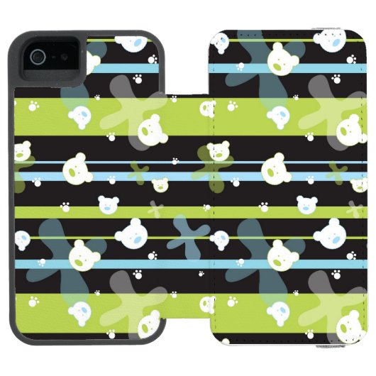 Coque Portefeuille Incipio Pour iPhone Motif mignon avec peu d'ours (Folio Ouvert)
