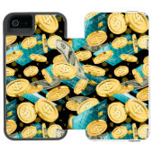 Coque Portefeuille Incipio Pour iPhone Motif monétaire 2 (Folio Ouvert)