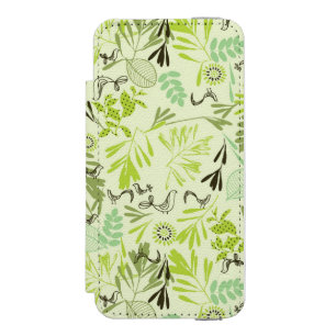 Coque-portefeuille iPhone 5 Incipio Watson™ motif montrant de petits oiseaux de bébé
