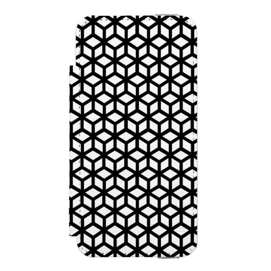 Coque Portefeuille Incipio Pour iPhone Motif noir et blanc de cube (Folio Devant)