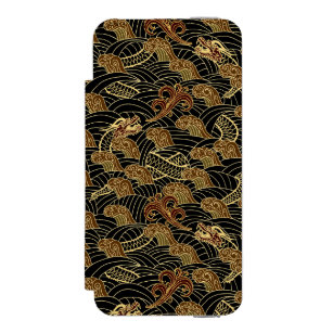 Coque-portefeuille iPhone 5 Incipio Watson™ Motif oriental de dragon de mer