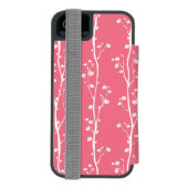 Coque Portefeuille Incipio Pour iPhone Motif oriental de fleur de prune (Folio Dos)