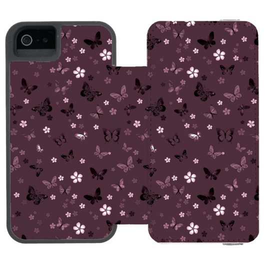 Coque Portefeuille Incipio Pour iPhone Motif papillon 5 (Folio Ouvert)