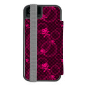 Coque Portefeuille Incipio Pour iPhone Motif rose d'Emo avec des cercles (Folio Dos)