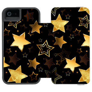 Coque-portefeuille iPhone 5 Incipio Watson™ Motif sans couture avec des étoiles dorées