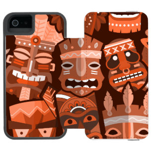 Coque-portefeuille iPhone 5 Incipio Watson™ Motif TIKI 2