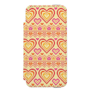 Coque-portefeuille iPhone 5 Incipio Watson™ Motif tricoté par Saint-Valentin