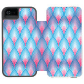 Coque Portefeuille Incipio Pour iPhone Motif turquoise et rose de pétale (Folio Ouvert)