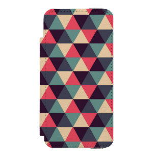 Coque-portefeuille iPhone 5 Incipio Watson™ Motif turquoise et rose de triangle