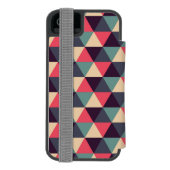 Coque Portefeuille Incipio Pour iPhone Motif turquoise et rose de triangle (Folio Dos)