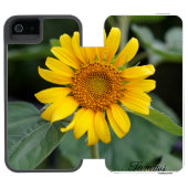 Coque Portefeuille Incipio Pour iPhone Nom personnalisé du tournesol (Folio Ouvert)