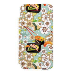 Coque-portefeuille iPhone 5 Incipio Watson™ Nourriture japonaise : Motif 4 de sushi