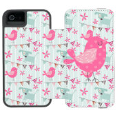Coque Portefeuille Incipio Pour iPhone Oiseaux, Chiens, Bannières, Fleurs (Folio Ouvert)